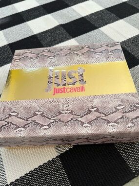 Just Cavalli Pink Snake-Print Gift Box with Gold Band